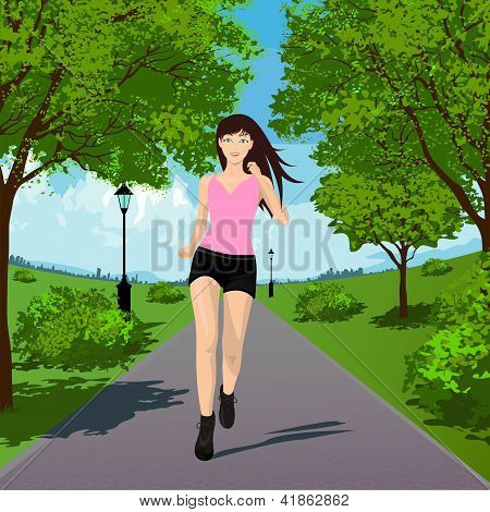 Ragazza in esecuzione