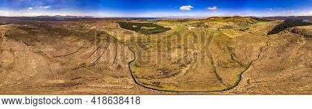 Aerial View Of Peatbog Between Maas And Glenties In County Donegal - Ireland