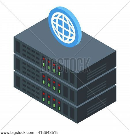 Electronic Data Server Icon. Isometric Of Electronic Data Server Vector Icon For Web Design Isolated