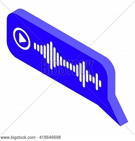 Chat Speech Recognition Icon. Isometric Of Chat Speech Recognition Vector Icon For Web Design Isolat