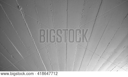 Textured White Painted Concrete Surface With Lines Formed By Casting Using Wooden Planks