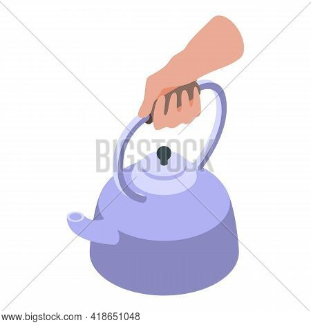 Boiling Water Icon. Isometric Of Boiling Water Vector Icon For Web Design Isolated On White Backgrou