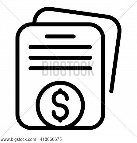 Compensation Icon. Outline Compensation Vector Icon For Web Design Isolated On White Background
