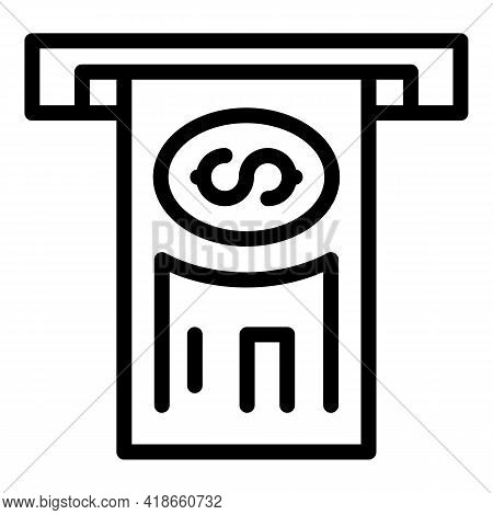 Compensation Cash Icon. Outline Compensation Cash Vector Icon For Web Design Isolated On White Backg