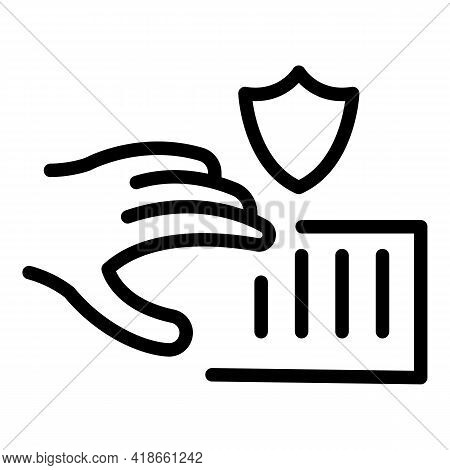 Take Compensation Icon. Outline Take Compensation Vector Icon For Web Design Isolated On White Backg