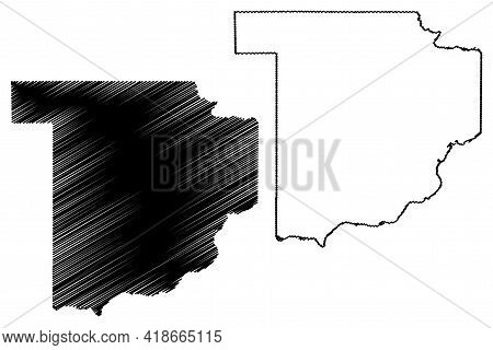 Sauk County, State Of Wisconsin (u.s. County, United States Of America, Us) Map Vector Illustration,