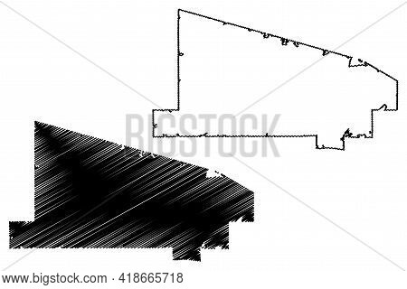 Vilas County, State Of Wisconsin (u.s. County, United States Of America, Us) Map Vector Illustration
