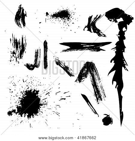 Grunge grafische elementen collectie
