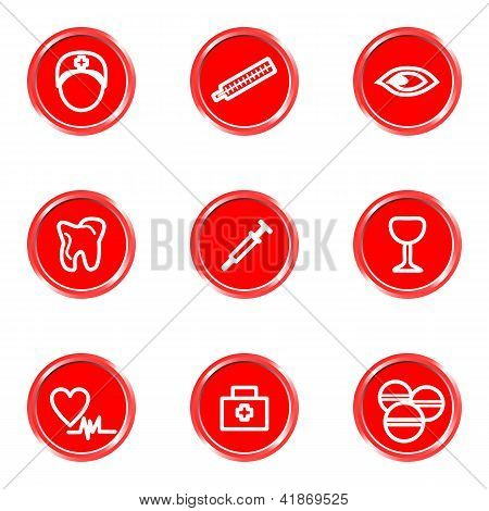 Glanzende pictogrammen Set