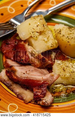 Puerto Rican Roasted Pork With Steamed Yuca In Mojo Dressing