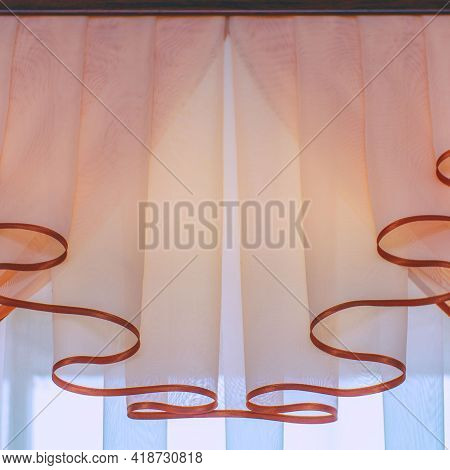 Beautiful On Organza Curtains For Background And Design