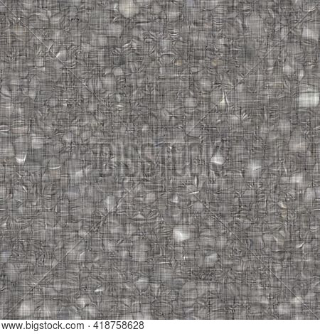 Rustic Blotched Charcoal Grey French Linen Woven Texture Background. Blobby Neutral Old Vintage Clot