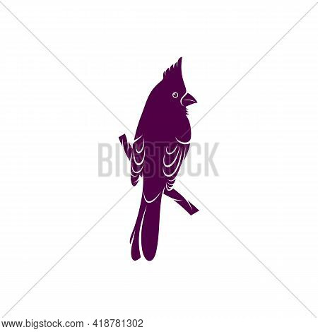 Northern Cardinal Bird Design Vector Illustration, Creative Northern Cardinal Bird Logo Design Conce