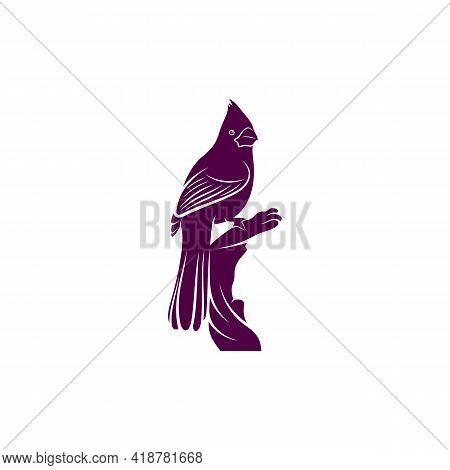 Northern Cardinal Bird Design Vector Illustration, Creative Northern Cardinal Bird Logo Design Conce