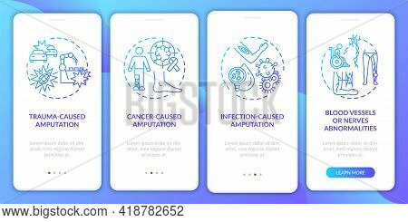 Amputation Purposes Onboarding Mobile App Page Screen With Concepts. Surgical Removal Walkthrough 4 
