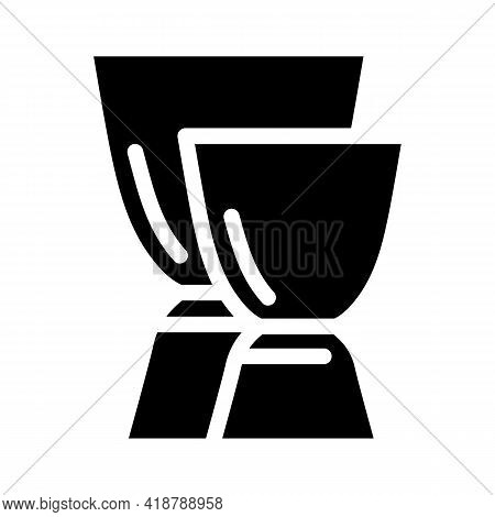 Jiggers Bartender Glyph Icon Vector. Jiggers Bartender Sign. Isolated Contour Symbol Black Illustrat