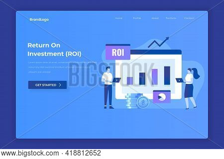 Return On Investment Illustration Concept. Illustration For Websites, Landing Pages, Mobile Applicat