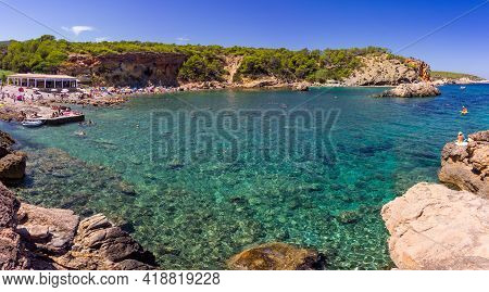 The Beautiful Xarraca Beach In Ibiza In Spain