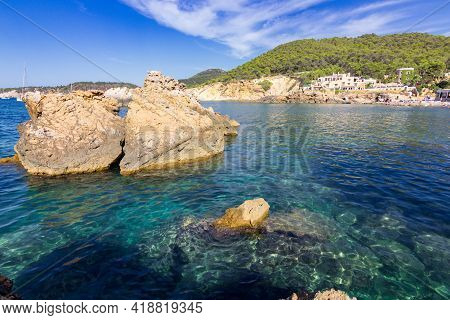 The Beautiful Xarraca Beach In Ibiza In Spain