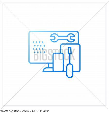 Coding Toolkit Gradient Icon.software Development Tools.instruments For Creating Programming Code.co