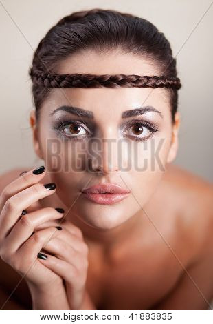 Beautiful Face Of Young Woman