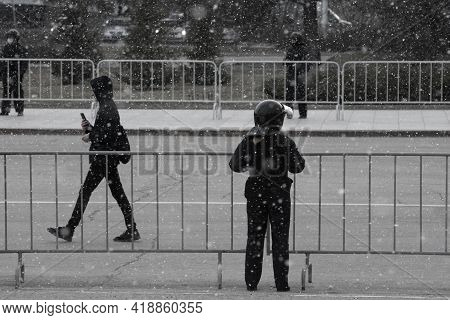 Barnaul, Russia-april 21, 2021. Crackdown On Demonstrations In Support Of Opposition Politician Alex
