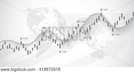 Stock Market And Exchange. Business Candle Stick Graph Chart Of Stock Market Investment Trading. Sto