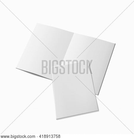3d A4 Flier Or Leaflet Hald Fold