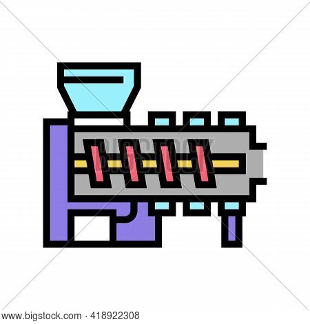 Hot Melt Extrusion Pharmaceutical Production Color Icon Vector. Hot Melt Extrusion Pharmaceutical Pr