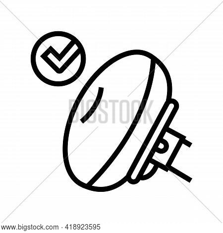 Airbag Testing Car Line Icon Vector. Airbag Testing Car Sign. Isolated Contour Symbol Black Illustra