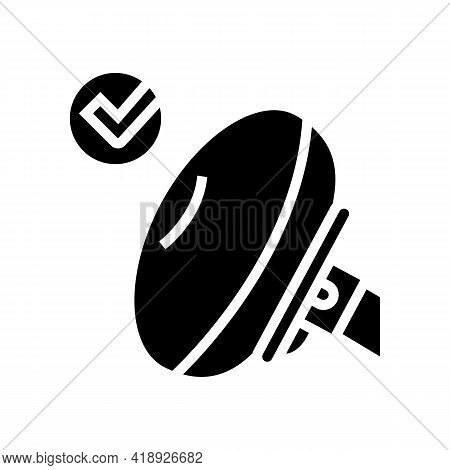 Airbag Testing Car Glyph Icon Vector. Airbag Testing Car Sign. Isolated Contour Symbol Black Illustr