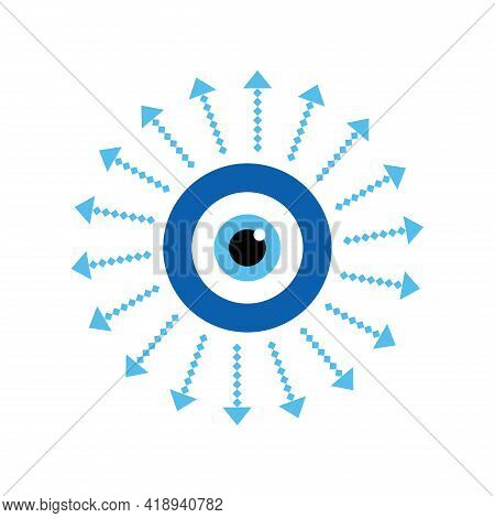Amulet Evil Eye Isolated. Talisman To Protect Against Evil Eye. Greek Evil Eye, Symbol Of Protection
