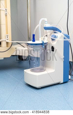 Pandemic Electronic Emergency Technology. Hospital Modern Device Working On Quarantine.