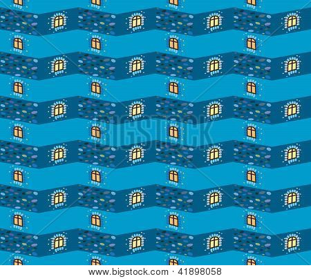 Vintage abstract castle seamless pattern