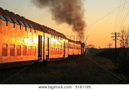 Old Retro Steam Train