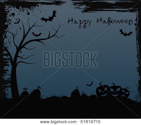 Halloween Background With Tree