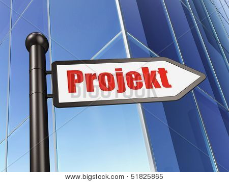 Finance concept: Projekt(german) on Building background