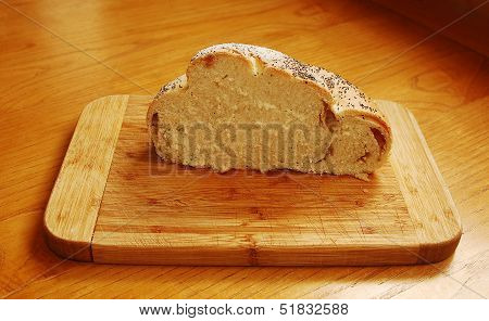 Half A White Swirl Bread Loaf
