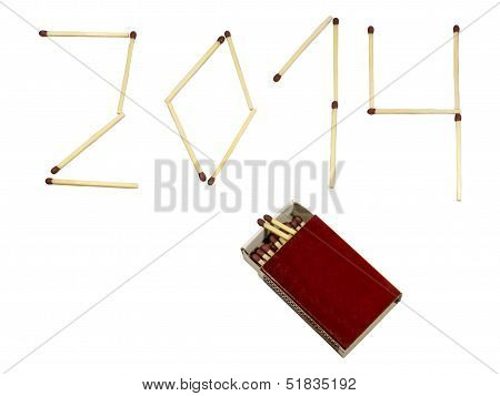 2014 New Year  Matchsticks Concept