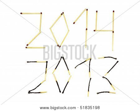 New Year 2014 Is Coming Concept