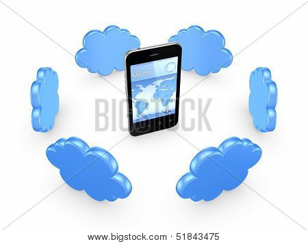 Cloud computing concept.