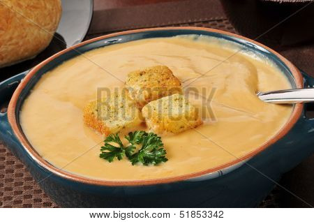 Lobster Bisque With Parsley Garnish