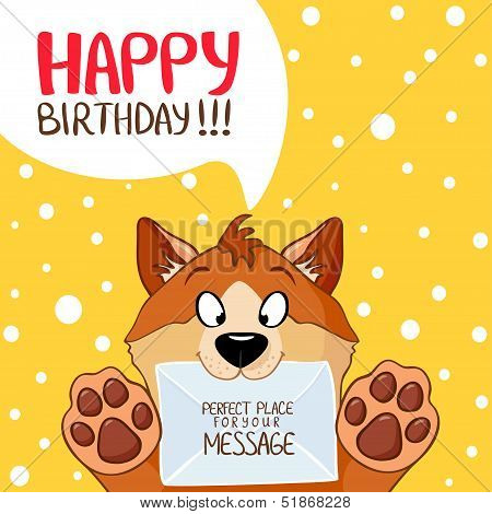 dog message birthday