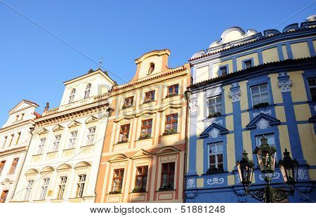 houses and streets in Prague, Czech Republic, Europe