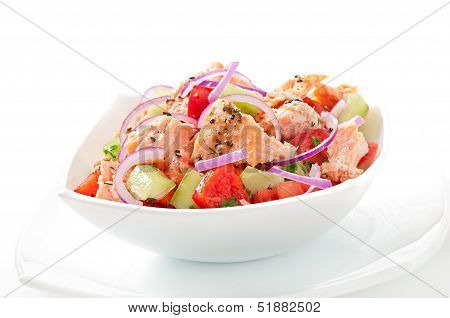 Salad Sheppard c Norwegian salmon