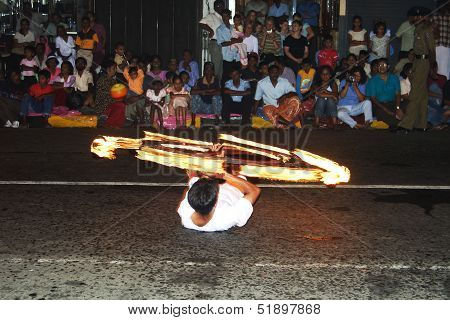Fire Artists Participate The Festival Pera Hera In Candy