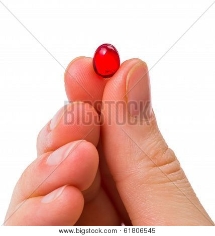 Red Gelatin Capsule