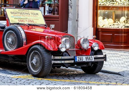 Famous Historic Red Car Praga