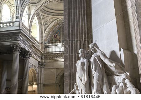 interiors of Pantheon necropolis, Paris, France