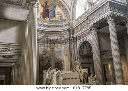 interiors of Pantheon necropolis, Paris, France
